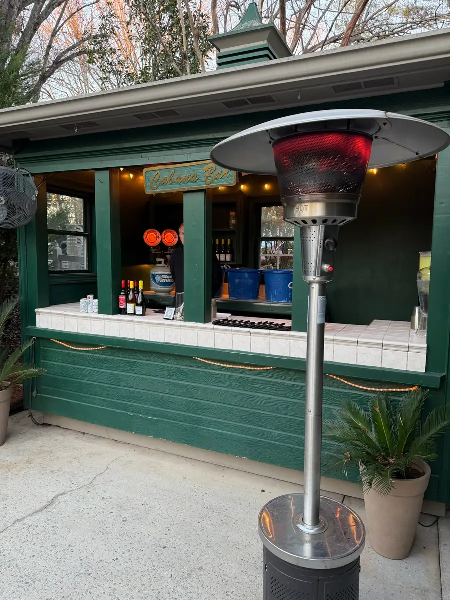 Outdoor bar on the patio